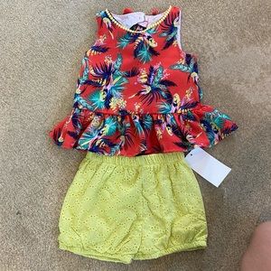 Rare Editions tropical shorts set